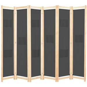 Tidyard 6-Panel Room Divider Grey 240 x 170 x 4 J1N1 - Picture 1 of 8