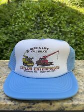 Vintage Trucker Hat Taylor Enterprises Blue Snap Back Mesh Washington Foam