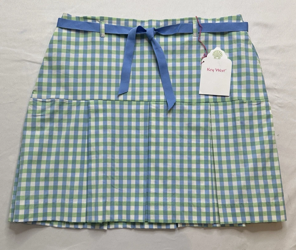 Новый Key West синий и зеленый имбирь юбка размер 8 новый с Ярлыками - Изображение 1 из 4