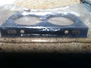 DOUBLE GAUGE PANEL POD BEZAL 2 HOLE BLACK METAL - Foto 1 di 2