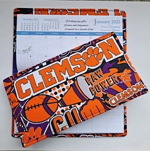 Cotton Fabric Clemson Tigers 2026-27 Pocket Calendar & Appointment Book - Picture 1 of 1