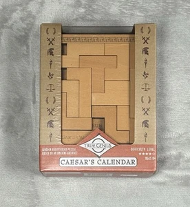True Genius Wooden Brainteaser Puzzle - Caesar's Calendar 365 Puzzles New - Picture 1 of 3