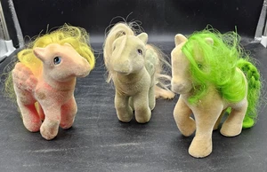 Flocked My Little Pony So Soft Best Wishes G1 Pink Fuzzy Pegasus 1983 - Picture 1 of 15