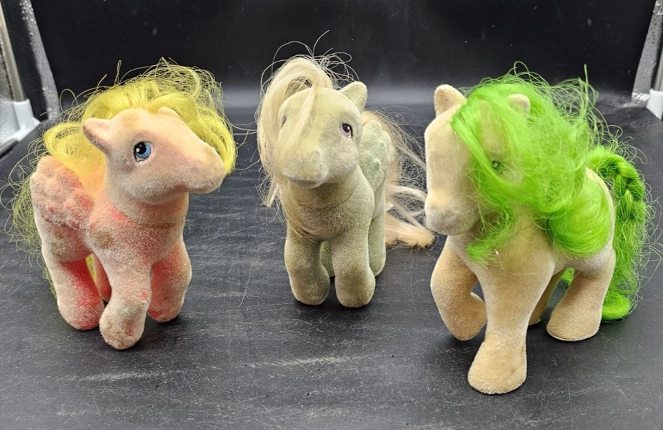 Flocked My Little Pony So Soft Best Wishes G1 Pink Fuzzy Pegasus 1983  Foto 1 de 4