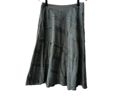 Falda para mujer Soft Surroundings seda algodón falda midi look por capas pequeña P salvia  Foto 1 de 4