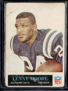 1965 Philadelphia #8 Lenny Moore Baltimore Colts (HOF) LOW GRADE (creases) - Photo 1 sur 4