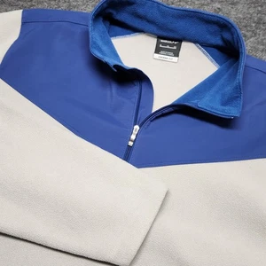 Herren Nike Golf Therma Fit grau blau Fleece Nylon 1/4 Reißverschluss Pullover Shirt XL - Bild 1 von 9
