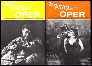 zwei Informationsblätter der Komischen Oper Berlin, Die Welt der Oper, 1971/72 - Bild 1 von 1