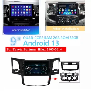 2GB+32GB Android 13 Carplay Autoradio GPS NAVI WIFI Für Toyota Hilux 2005-2014 - Picture 1 of 24