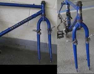 FORK ONLY frm Bianchi Ocelot mountain Bike 18in frame 26" Wheel Rigid Steel ASIS - Picture 1 of 11