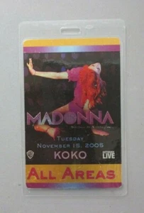 Madonna backstage pass laminated Koko London 11/15/05 All Areas FOIL AUTHENTIC! - Picture 1 of 1