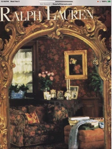 Ralph Lauren Folia ISADORA Floral Burgandy Wallpaper Two DOUBLE Rolls NOS - Picture 1 of 6