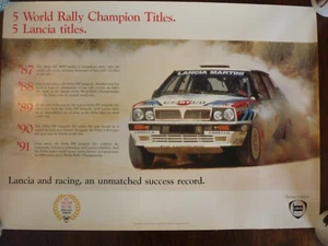 Lancia Delta HF Integrale 16v 1992 Campione Rally Poster Originale formato grande - Foto 1 di 1