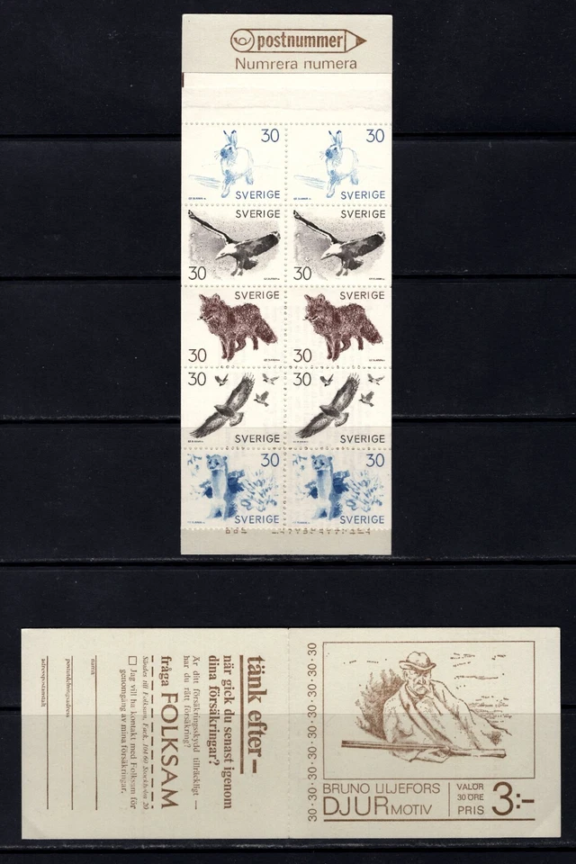 Sweden 1968 Birds - animals MNH booklet . - Image 1 of 1