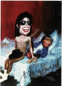Michael Jackson provocative Postcard signed by Rudi Hurzlmeier CoA - Picture 1 of 2