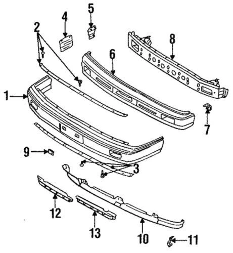 Genuine Nissan 1987-1988 Stanza GXE E Apron Valance Front Panel 62655-D4030 - Image 1 of 1