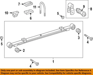 MERCEDES OEM 10-23 G550 Suspension Components-Leaf Spring Bolt 000000005533 - Picture 1 of 1