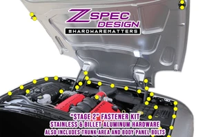 ZSPEC "Stage 2" Dress Up Fastener Kit for '97-04 Corv. 5.7L LS6, Stainless & Bil - Picture 1 of 26