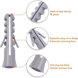 M10 x 50 mm Nylon Wandstecker randlos strapazierfähig Universal Rawlplugs 10er Pack - Bild 1 von 1