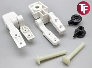 Jabsco Toilet Seat Hinge Set for Compact Wood Seat / Lid Assembly (29098-1000) - Picture 1 of 12