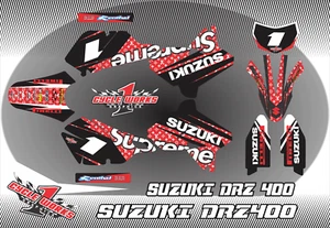 Suzuki DRZ400SM Drz400s drz400 Supermoto DRZ SEMI CUSTOM GRAPHICS KIT Supreme 1 - Picture 1 of 1
