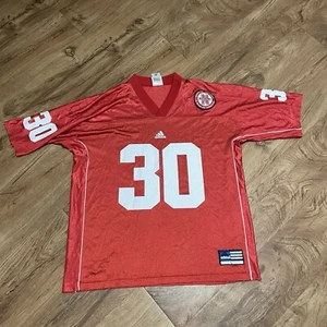 Nebraska Cornhuskers Mike Rozier 30 Football Red Jersey Size Large Adidas Mesh - Picture 1 of 7