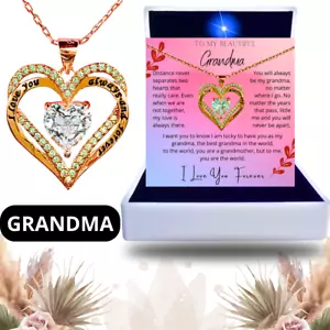 Custom to my Grandma Pendant Necklace Jewelry Gifts For Birthday Grandmother - Picture 1 of 34