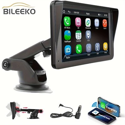 7"Car Mp5 Radio Player Video Portable Apple CarPlay Android Auto For BMW VW - Image 1 of 4