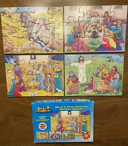 Juego de 4 rompecabezas de madera Just Jigsaws Nuevo Testamento La Última Cena Jesús Dios C15 - Imagen 1 de 12