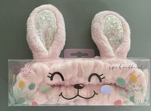 Spa Bunny Spa Headband Pink And Plush With Sequins - Picture 1 of 3