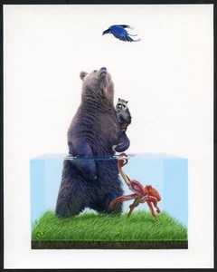 Josh Keyes Totem 2 Official 2010 Numbered Fine Art Print WITH COA Tiny Showcase - Picture 1 of 3