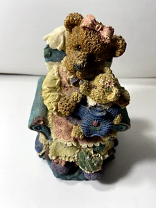 Vintage Boyds Bears Music Box Momma & Cub in Rocking Chair Plays Rock-a-Bye Baby - Picture 1 of 21