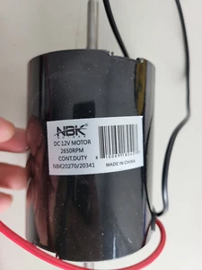 NBK 20270K Motor 12vdc 2650 Rpm Replaces OEM Part Number 37698 - Bild 1 von 4