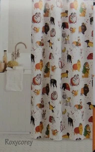 Celebrar Halloween Perros Blancos Disfraz Tela Ducha Cortina 70x70 - Imagen 1 de 2