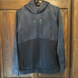 Under Armour Boy's Storm Hoodie Sweatshirt YXL 14-16 Black Pullover EUC - Picture 1 of 7