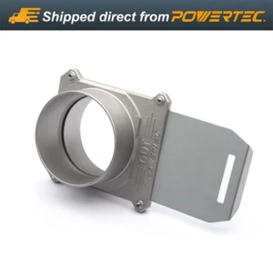 POWERTEC 70326 Aluminum Blast Gate 4 Inch, w/ Anti Clog and Air Leak Seal - Picture 1 of 8