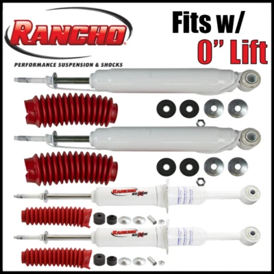 Juego de amortiguadores de gas delanteros y traseros Rancho para Toyota 4Runner 2003-2023 con elevación de 0" Foto 1 de 3