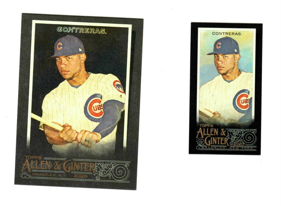 WILLSON CONTRERAS 2020 ALLEN & GINTER X BASE & MINI INSERT CHICAGO CUBS - Image 1 of 1