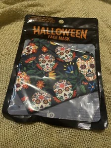halloween face mask Skulls & Flowers Day Of The Dead Adult Size - Picture 1 of 2