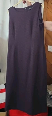 Ivanka Trump Women Navy& Red Sleeveless Round Neck Back-Zip Sheath Dress Size 10 - Image 1 of 4