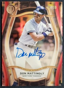 2025 Topps Tribute DON MATTINGLY RED AUTO 1/10 Pillars Of The Game BOOKEND🔥 - Picture 1 of 2