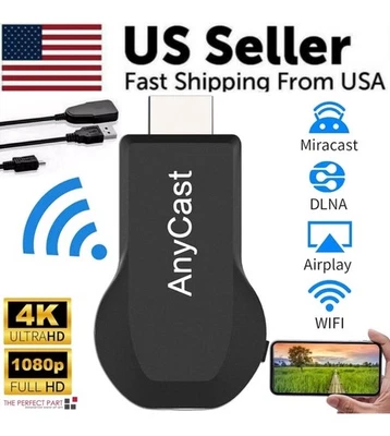 4K WiFi HDMI Anycast Miracast Airplay TV Wireless Display DLNA Dongle Adapter