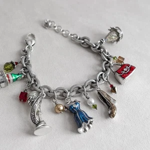 Bracciale Charm Brighton Celebration J37582 Capodanno Placcato Argento Festa Ritirato - Foto 1 di 9