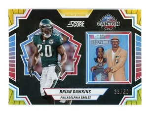 2025 Panini Score #10 Brian Dawkins Men of Canton Gold Zone /50 - Picture 1 of 2