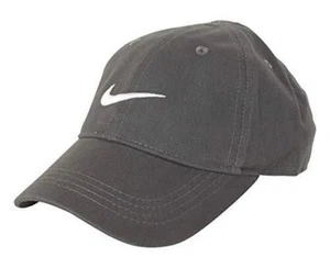 Nike Youth's Embroidered Swoosh Logo Cap Anthracite with White 4/7-Toddler - Picture 1 of 1