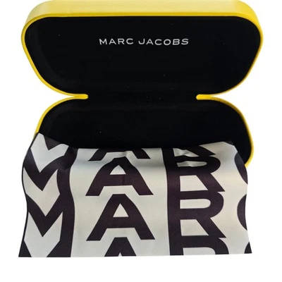 🆕️ Желтый жесткий чехол для очков Marc Jacobs с чистящей тканью - Изображение 1 из 4