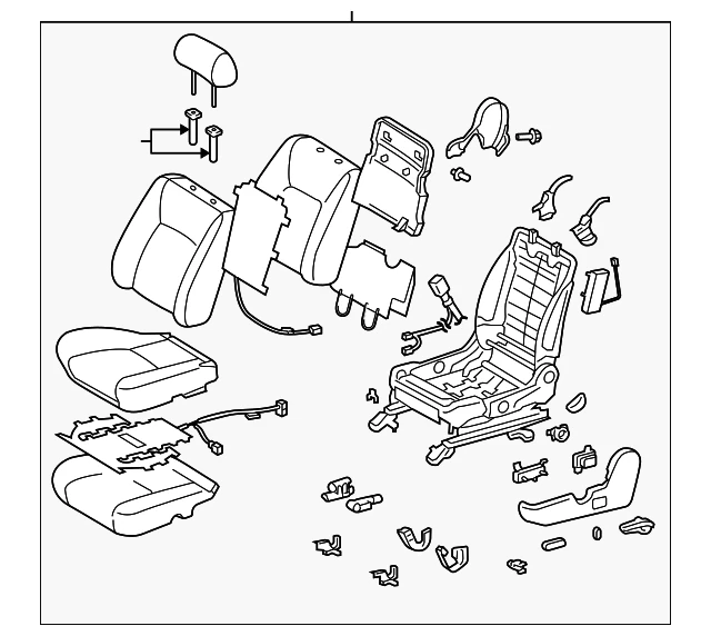 Conjunto de asiento original Toyota 71200-3T100-E2 Foto 1 de 2