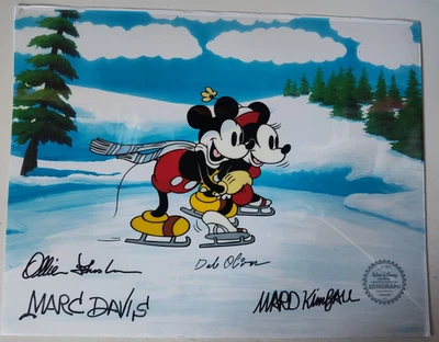 DISNEY MICKEY MINNIE ICE ANIMACIÓN PRODUCCIÓN SERIE FIRMADA X4 MARC DALE WARD O Foto 1 de 4