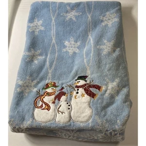 Vintage Christmas Snowman Family Bathroom Towels Terry 62”X24” - Picture 1 of 1