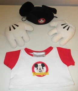 Build A Bear Mickey Mouse Disneyland T-Shirt Ohren & weiße Handschuhe rot & weiß Top - Bild 1 von 6